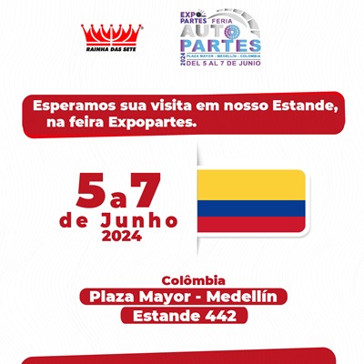 EXPOPARTES - 05/06 a 07/06 - 2024 Colômbia, Medellín - Plaza Mayor